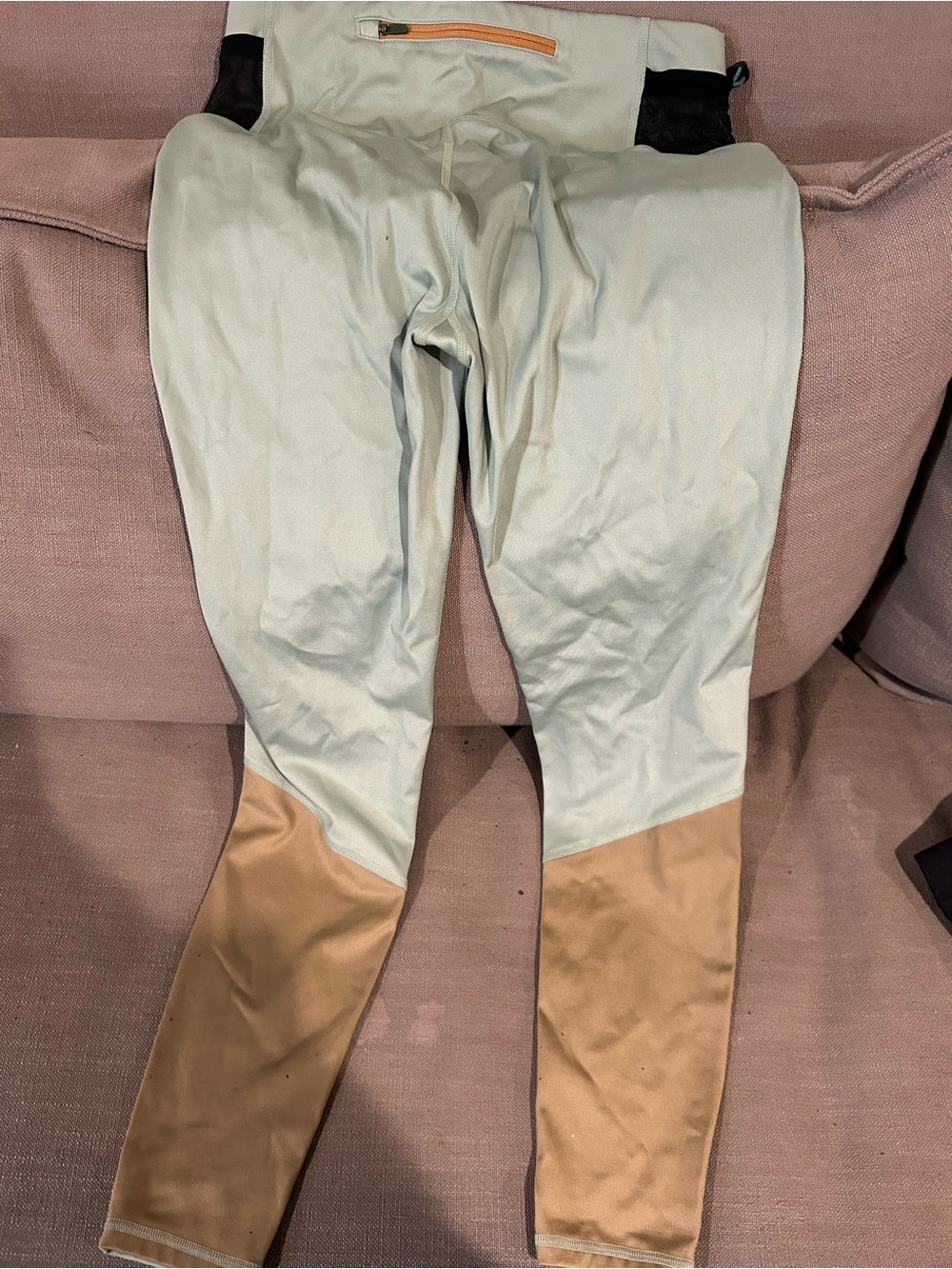 Women’s Light Mint and Tan Riding Leggings